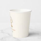 ブックをテーマにしたブライダルシャワー – 水彩フローラ 紙コップ (左)