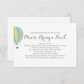 ブックを持って行くHot Air Blue Balloon Insert Card エンクロージャーカード (正面/裏面)