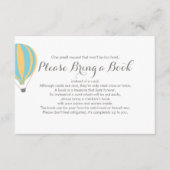 ブックを持って行くHot Air Blue Balloon Insert Card エンクロージャーカード (正面)