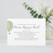 ブックを持って行くHot Air Blue Balloon Insert Card エンクロージャーカード (スタンド正面)