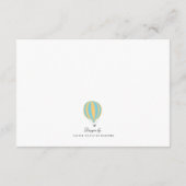 ブックを持って行くHot Air Blue Balloon Insert Card エンクロージャーカード (裏面)