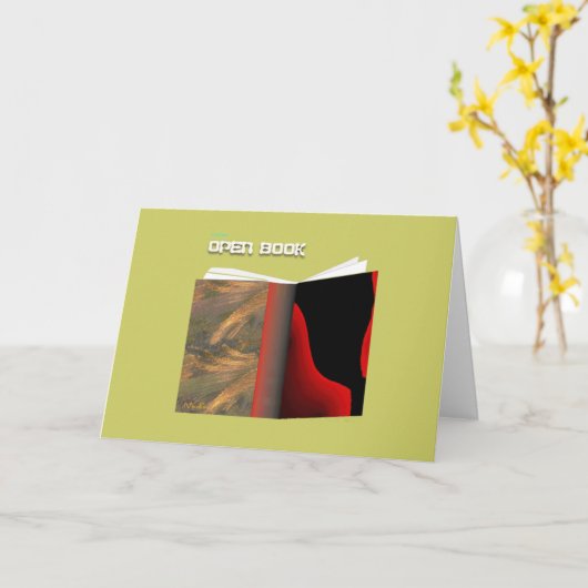 ブックを開く カード (黄色い花)