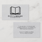 ブックを開く(グレーのテクスチャ) 名刺 (正面/裏面)