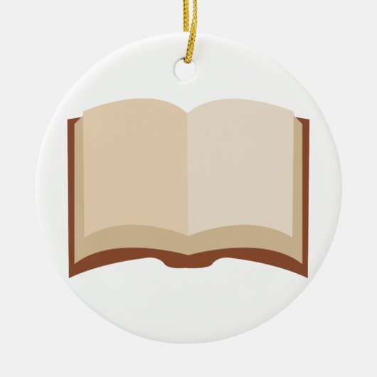 ブックを開く セラミックオーナメント (正面)