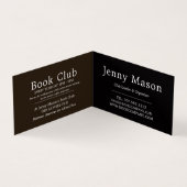 ブックを開く、ブッククラブ詳細 名刺 (内部)