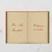 ブックを開く-ヴィンテージスタイル招待状 招待状 (正面/裏面)