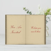 ブックを開く-ヴィンテージスタイル招待状 招待状 (スタンド正面)