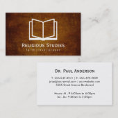 ブックを開く(ヴィンテージテクスチャ) 名刺 (正面/裏面)