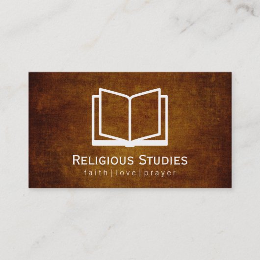 ブックを開く(ヴィンテージテクスチャ) 名刺 (正面)