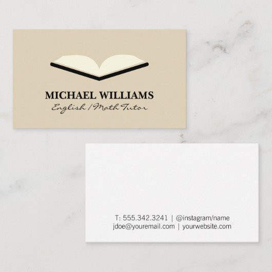 ブックを開く 名刺 (正面/裏面)