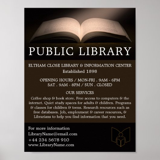 ブックを開広告く ポスター (正面)