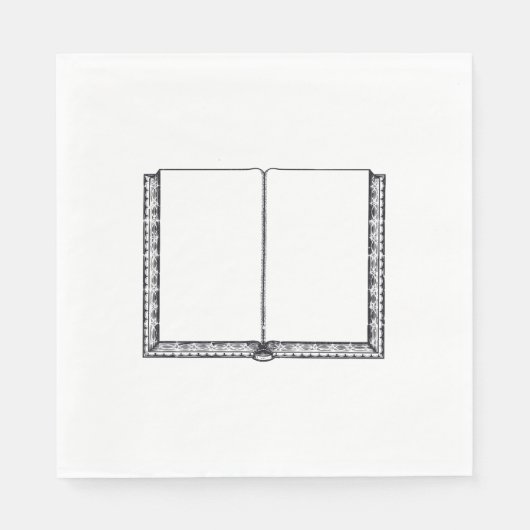 ブックを開空白のく（ページ） スタンダードランチョンナプキン (正面)