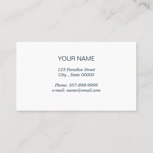 ブックアンドバードモダンかわいいツバメ 名刺 (裏面)