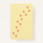 ブックイエローライブラリーホールパス付きかわいいアヒル バッジ (裏面)