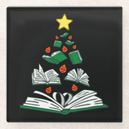 ブックイッシュクリスマスツリーIII ガラスコースター