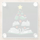 ブックイッシュクリスマスツリーIII ガラスコースター (裏面)
