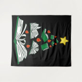 ブックイッシュクリスマスツリーIII タペストリー (正面(横))