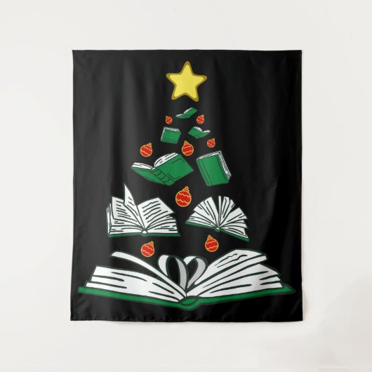 ブックイッシュクリスマスツリーIII タペストリー (正面)