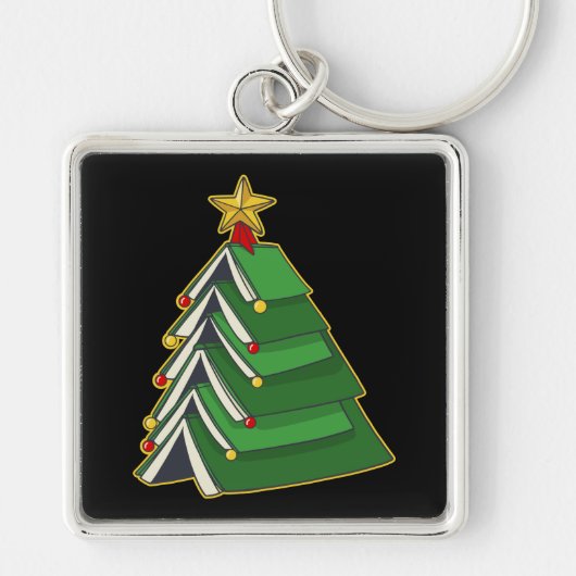 ブックイッシュクリスマスツリーIV キーホルダー (正面)