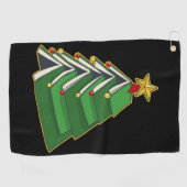 ブックイッシュクリスマスツリーIV ゴルフタオル (横)