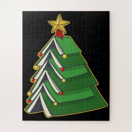 ブックイッシュクリスマスツリーIV ジグソーパズル (縦)