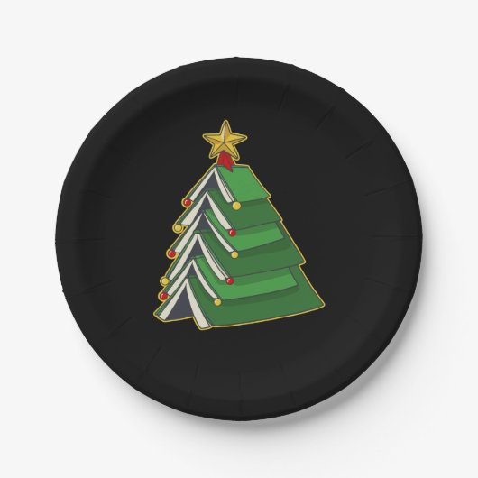 ブックイッシュクリスマスツリーIV ペーパープレート (正面)
