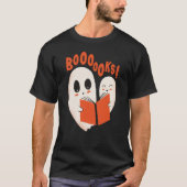 ブックウおもしろいム幽霊ハロウィーンのコスチューム Tシャツ (正面)