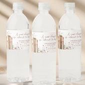 ブックウォーターカラーワイルドフラワーブライダルシャワー ペットボトルラベル