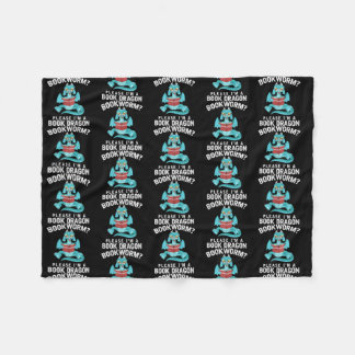 ブックウォームお願い本読の竜おもしろいだ フリースブランケット