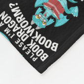 ブックウォームお願い本読の竜おもしろいだ フリースブランケット (角)