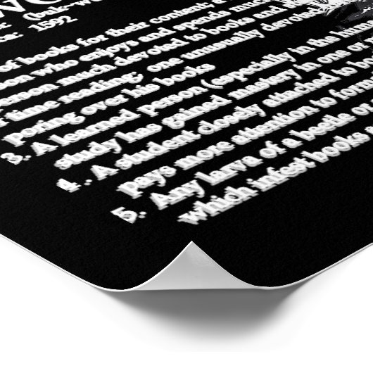 ブックウォームポスターの定義 ポスター (角)