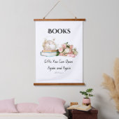 ブックウォールタペストリー 吊り下げ型タペストリー (寝室)