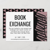 ブックエクスチェンジブラックダスティバラ 招待状 (正面/裏面)