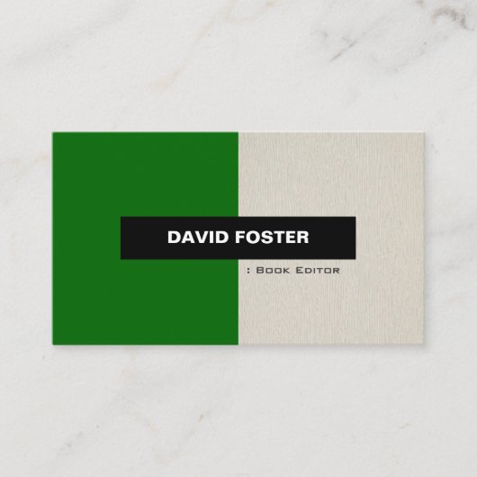 ブックエディタシンプル-エレガントスタイリッシュ 名刺 (正面)