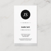 ブックエディタ – クリーン白黒 名刺 (正面)