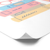 ブックオタクの女の子のレトロデザイン ポスター (角)