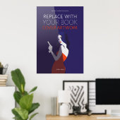 ブックカバーのアートワーク |作家ライターのプロモーション ポスター (ホームオフィス)