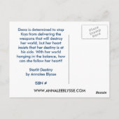 ブックカバーのプロモーションの黒い背景 ポストカード (裏面)