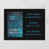 ブックカバーのプロモーションの黒い背景 ポストカード (正面)