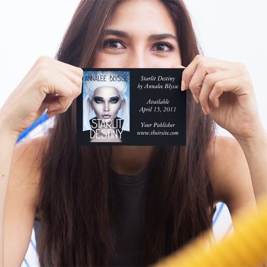 ブックカバーのプロモーションの黒い背景 ポストカード