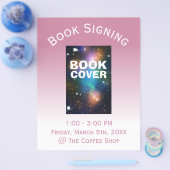 ブックカバーの署名グラデーション チラシ (シングル)