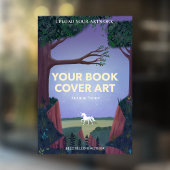 ブックカバーアート |作家ブックローンチのプロモーション ウィンドウサイン