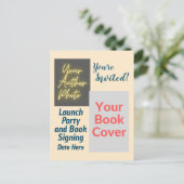 ブックカバー付きパーティの招待状ポストカードの起動 ポストカード (スタンド正面)