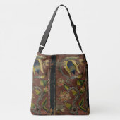 ブックカバー素朴バッグ刺繍入りベルベット クロスボディバッグ (裏面)