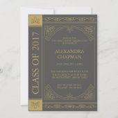 ブックカバー編集可能なカラー大学院のお知らせ 招待状 (正面)