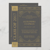 ブックカバー編集可能なカラー大学院のお知らせ 招待状 (正面/裏面)