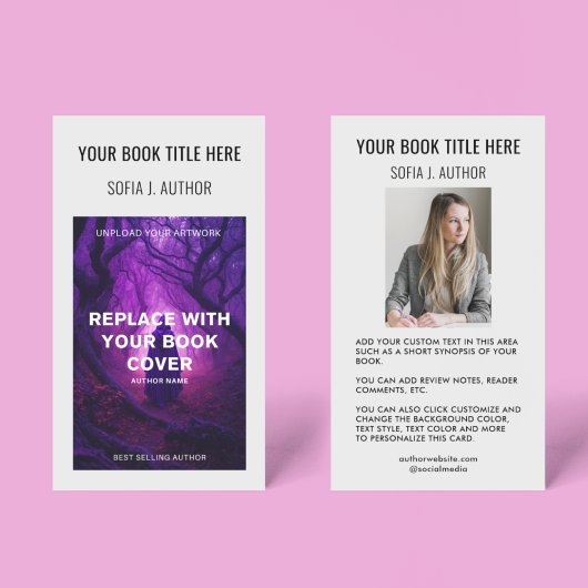 ブックカバー&作家ライター写真プロモーション 名刺