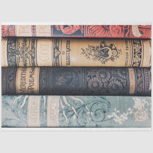 ブックカラフルスパインのジャンクジャーナルの切り離し紙 薄葉紙 (正面)