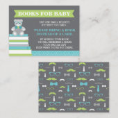 ブックカードを持って来い、小さな男、テディベア エンクロージャーカード (正面/裏面)