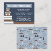 ブックカードを持って来い、小さな男、テディベア エンクロージャーカード (正面/裏面)